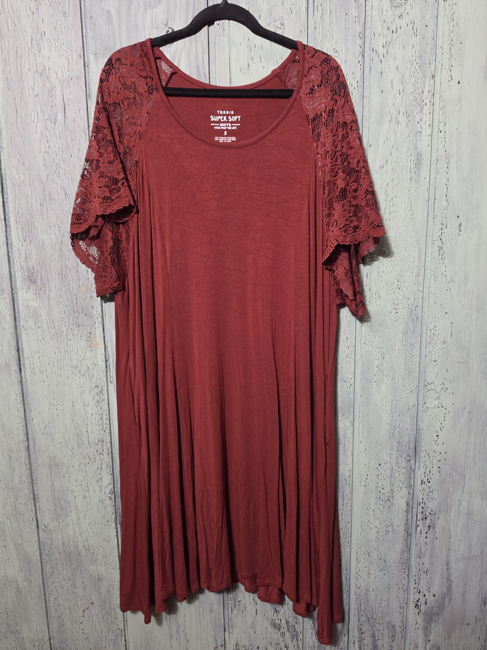 Torrid Super Soft Lace Sleeve Dress